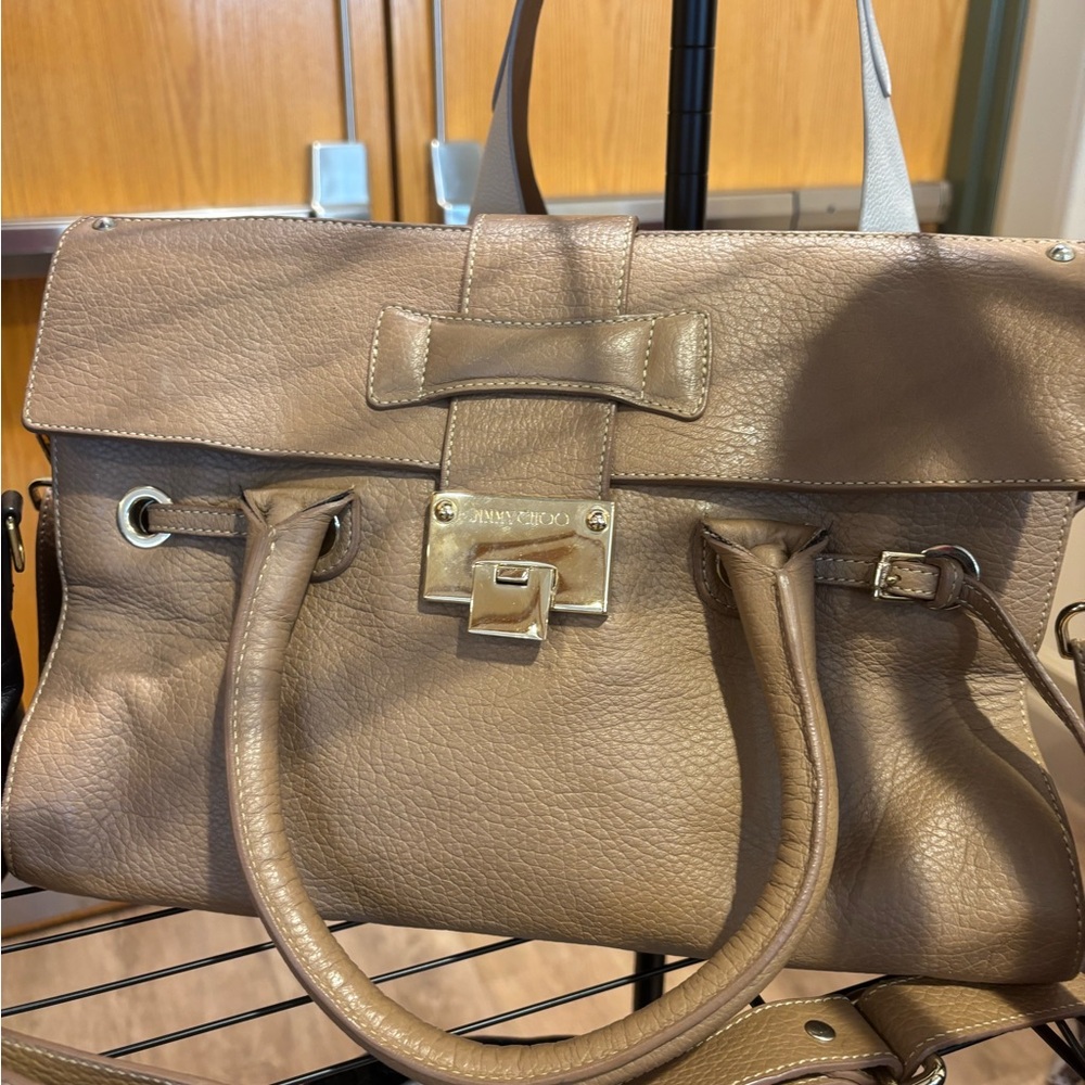 Jimmy Choo TanLeather Satchel